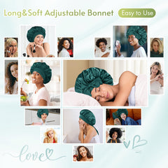 Gorro de seda transpirable BONNET QUEEN para cabello rizado.