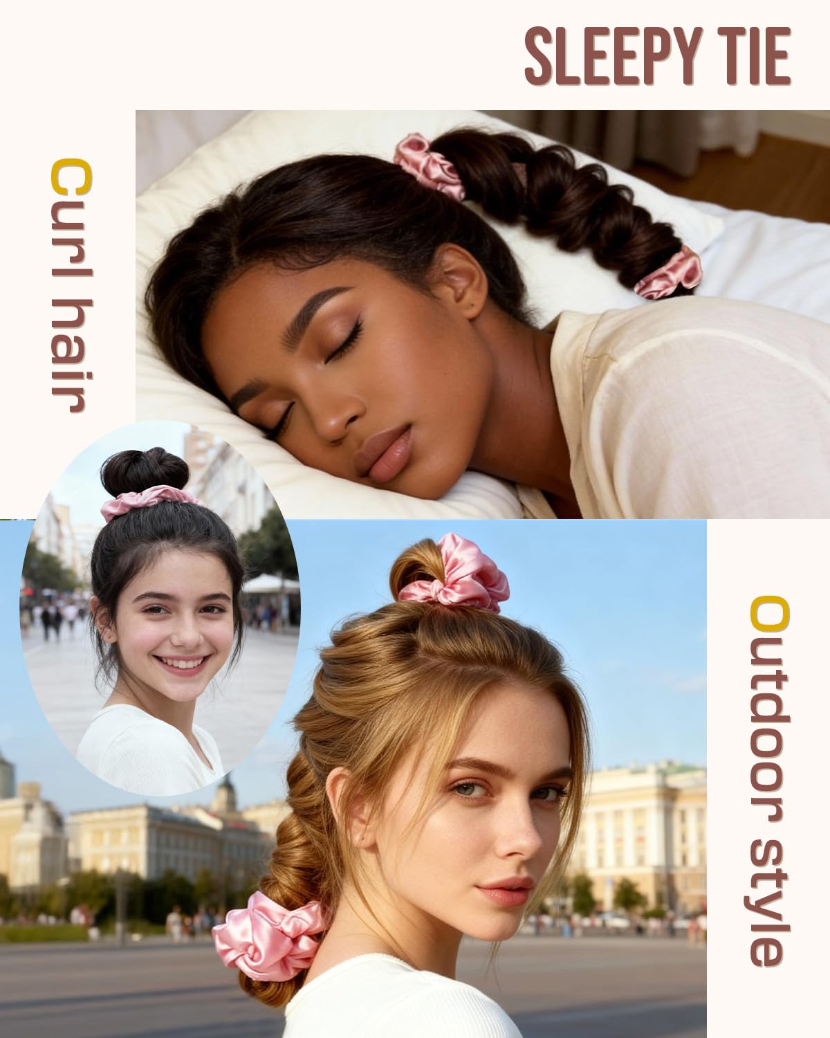 BONNET QUEEN travel-friendly satin curler package for on-the-go styling without heat.