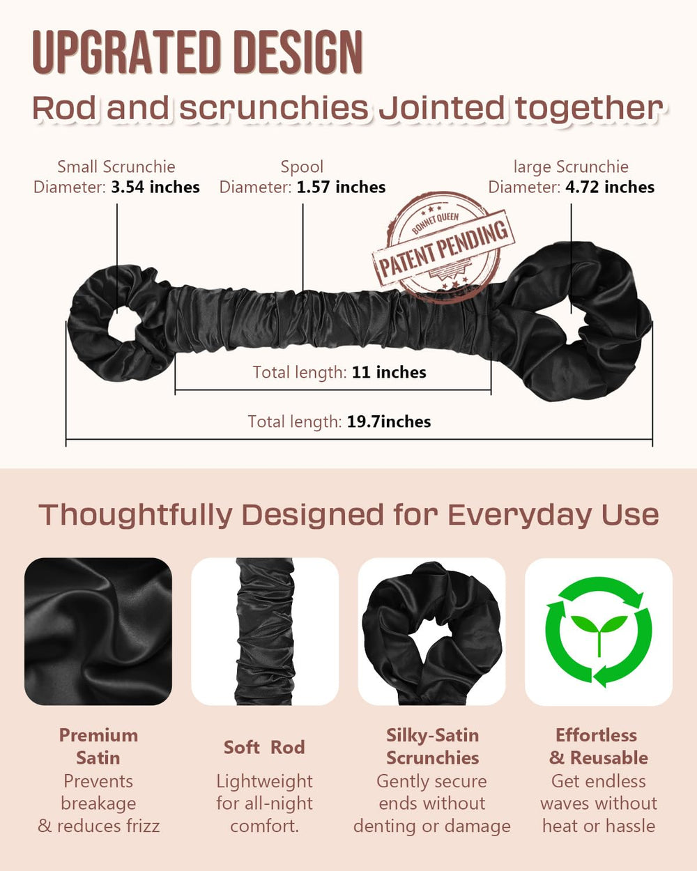 BONNET QUEEN twist-and-wrap setup enables quick curl prep.