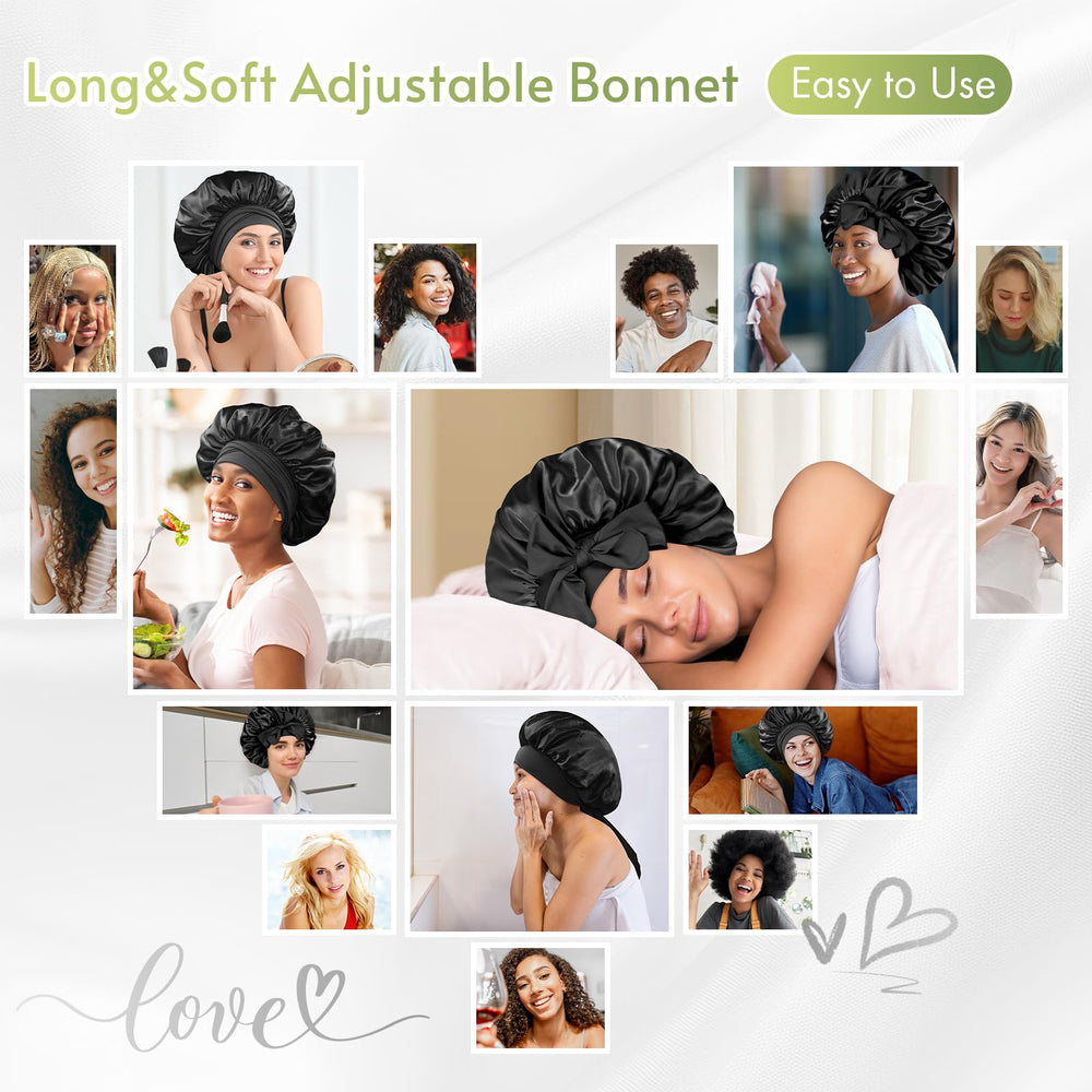 BONNET QUEEN wide soft band offers comfortable, secure fit.