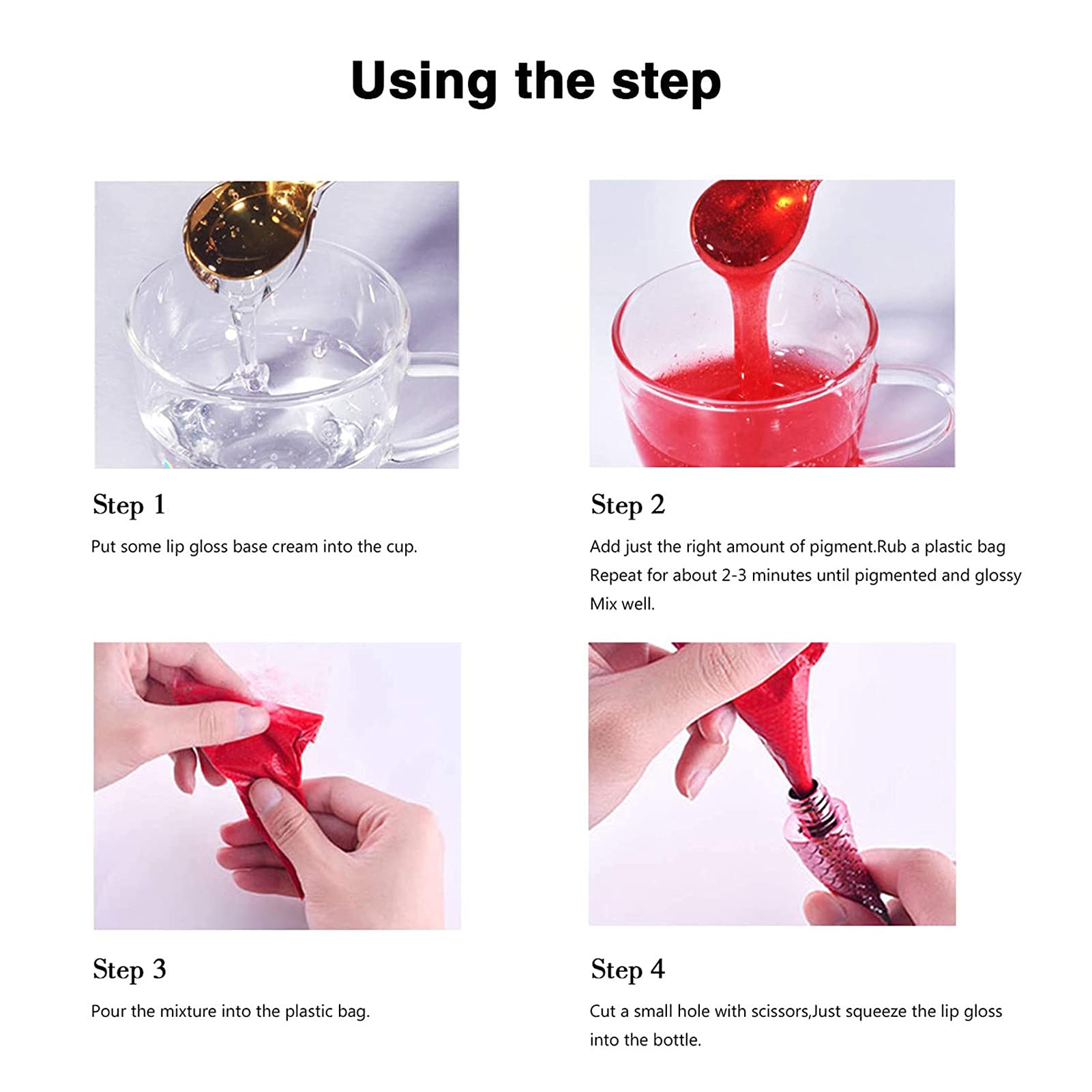 Bonnie Choice proceso casero para preparar brillo labial en casa.