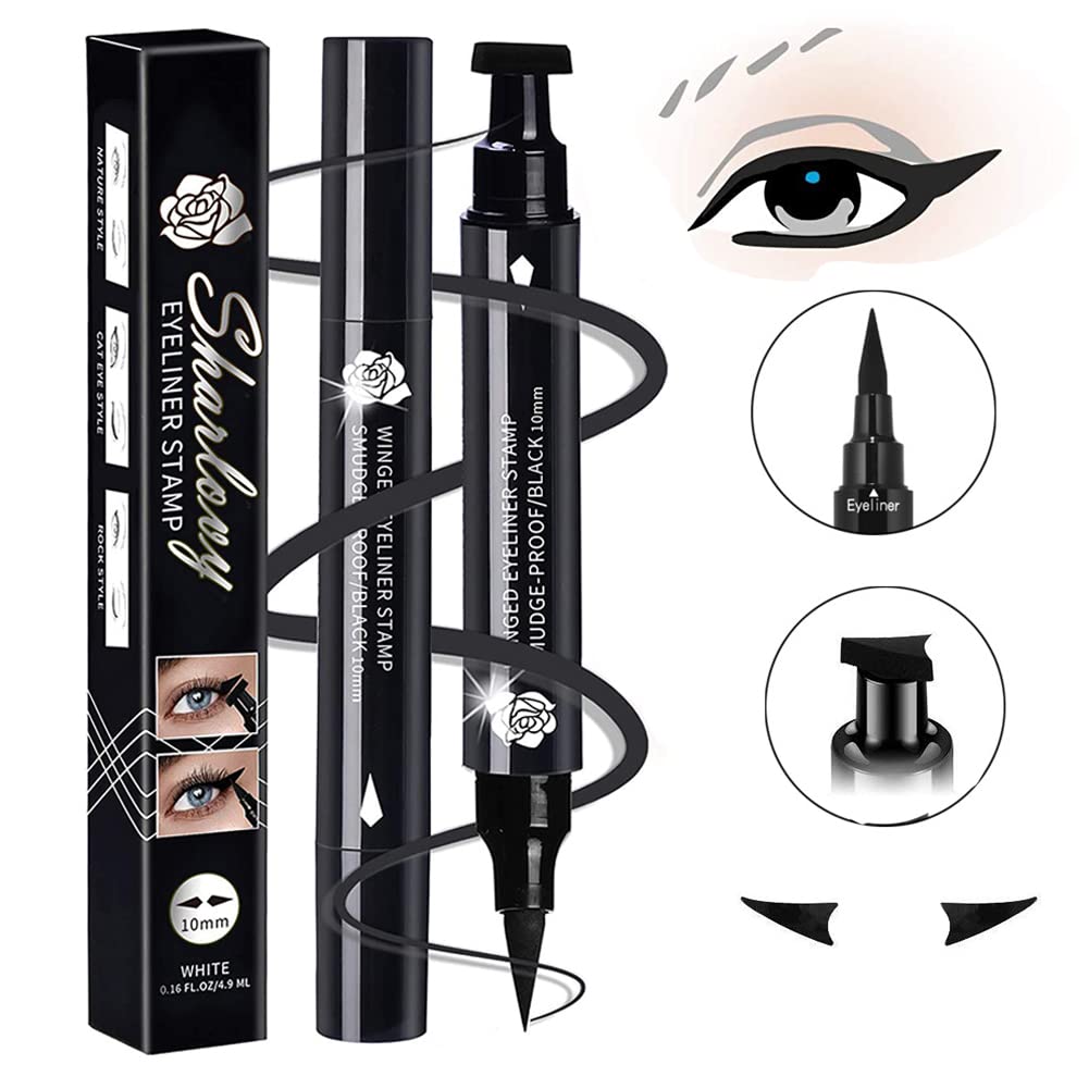 BONNIESTORE Winged Eyeliner Stamp waterproof formula resists smudging all day.