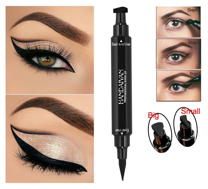 BONNIESTORE Winged Eyeliner Stamp left and right wings enable quick symmetry.