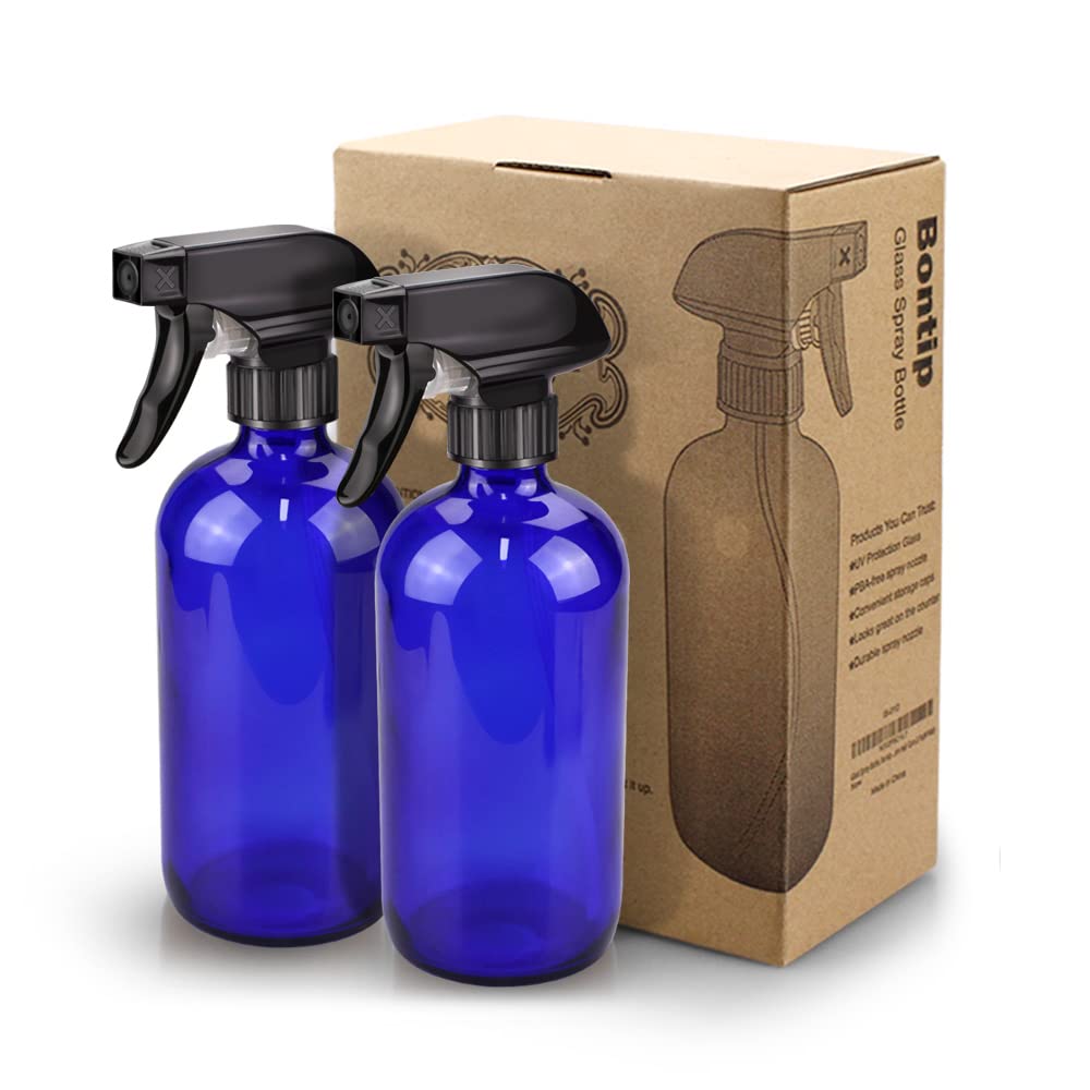Bontip BPA-free glass spray bottle reduces plastic in home care.