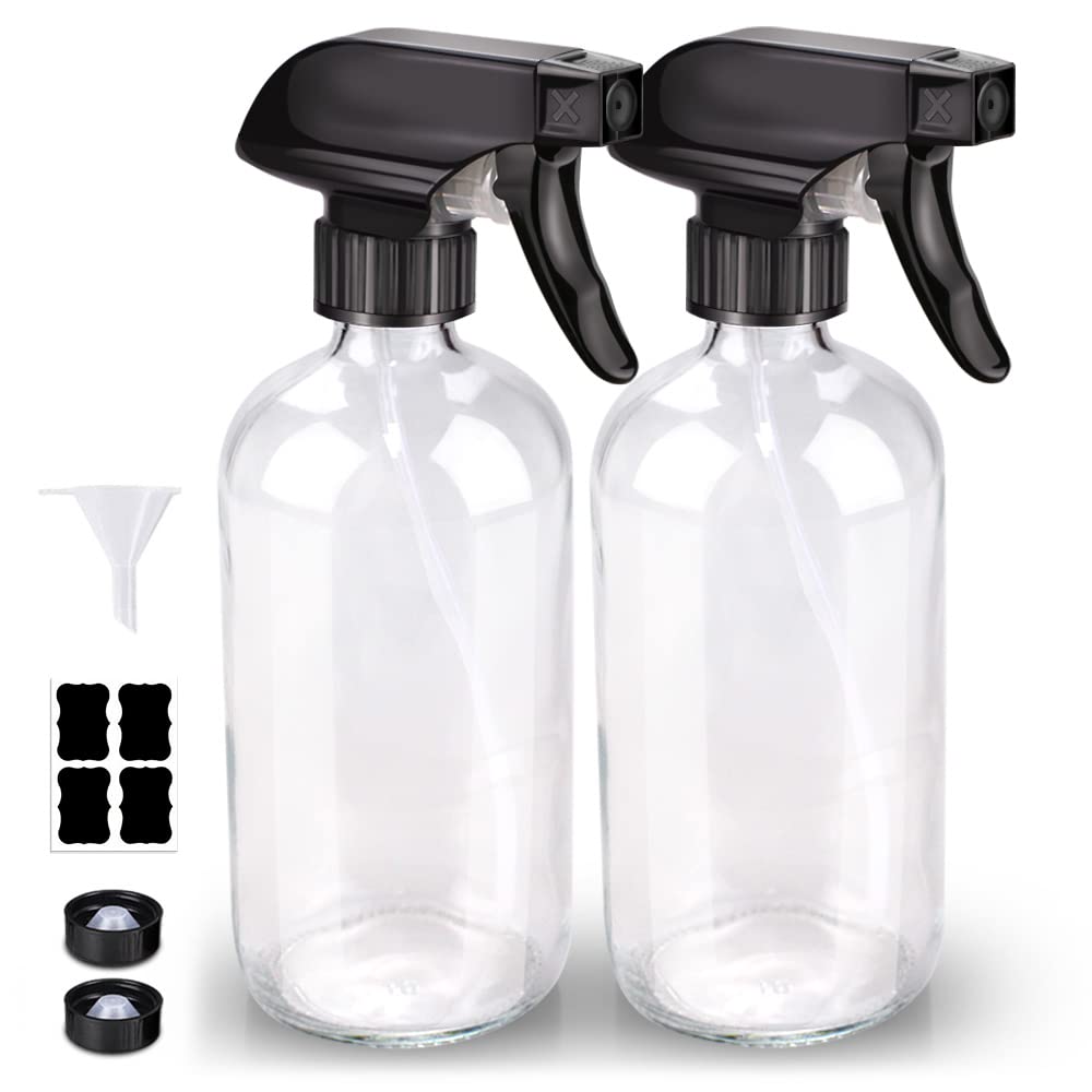 Bontip two-pack spray bottles with black trigger nozzles for versatile use.