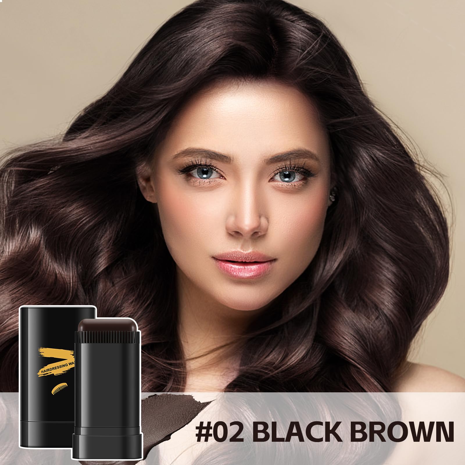 Boobeen root touch up hair color stick conceals thinning edges for a fuller look