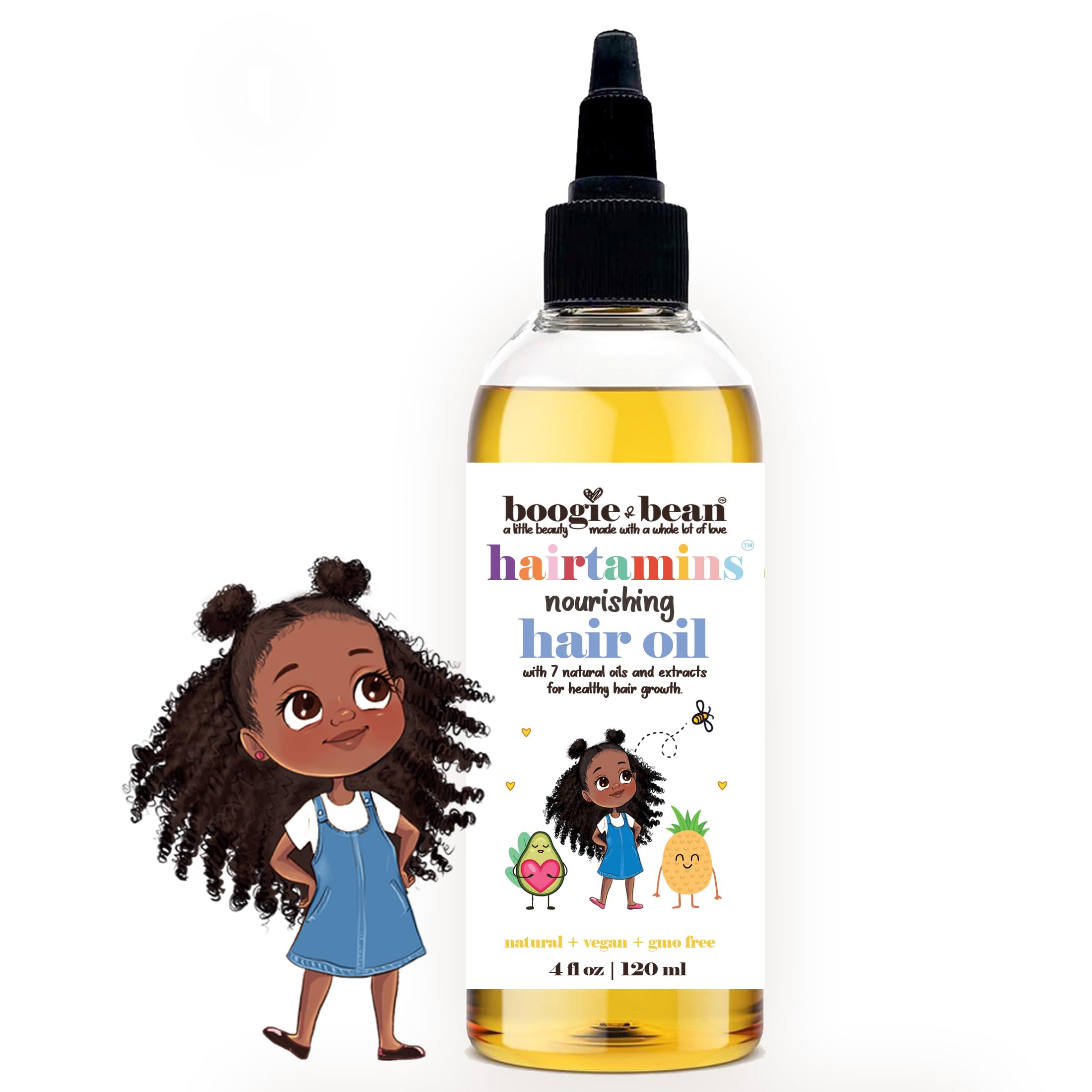 Boogie and Bean Aceite Crecimiento: derrame de botella para fácil aplicación.