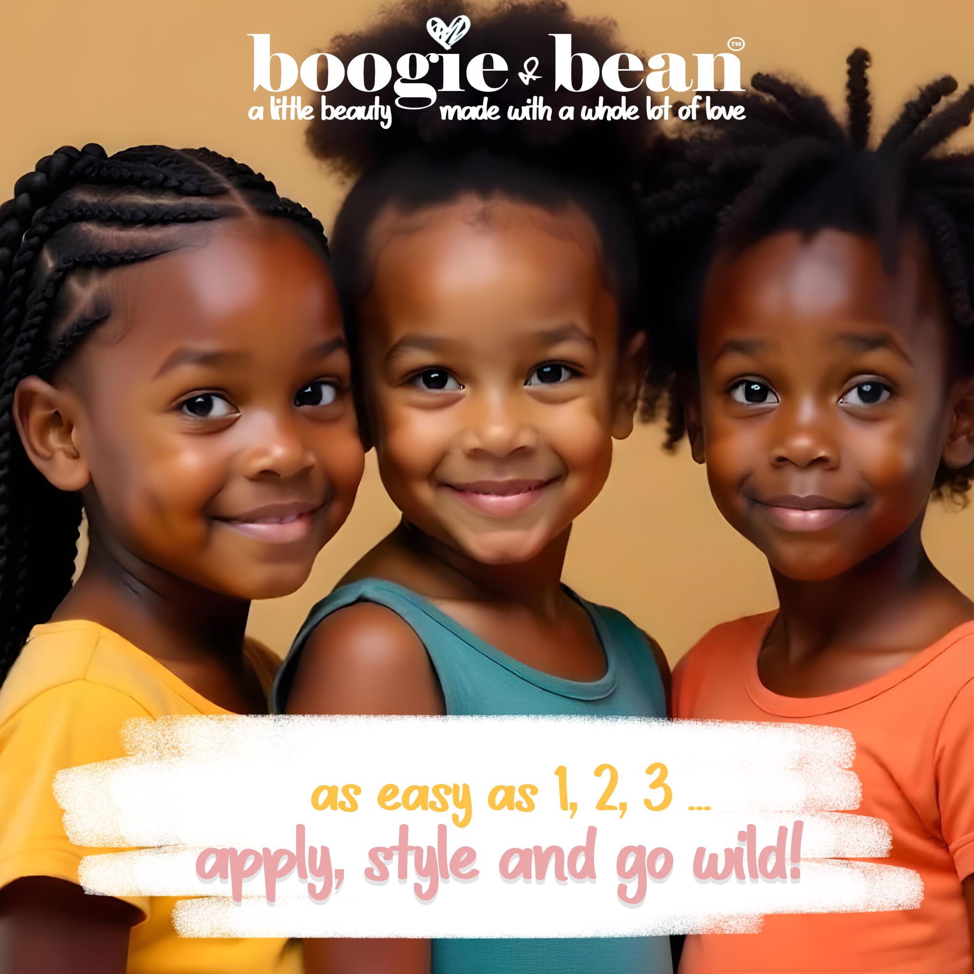 Boogie and Bean Aceite Pelo Niños: rizos texturizados con hidratación.