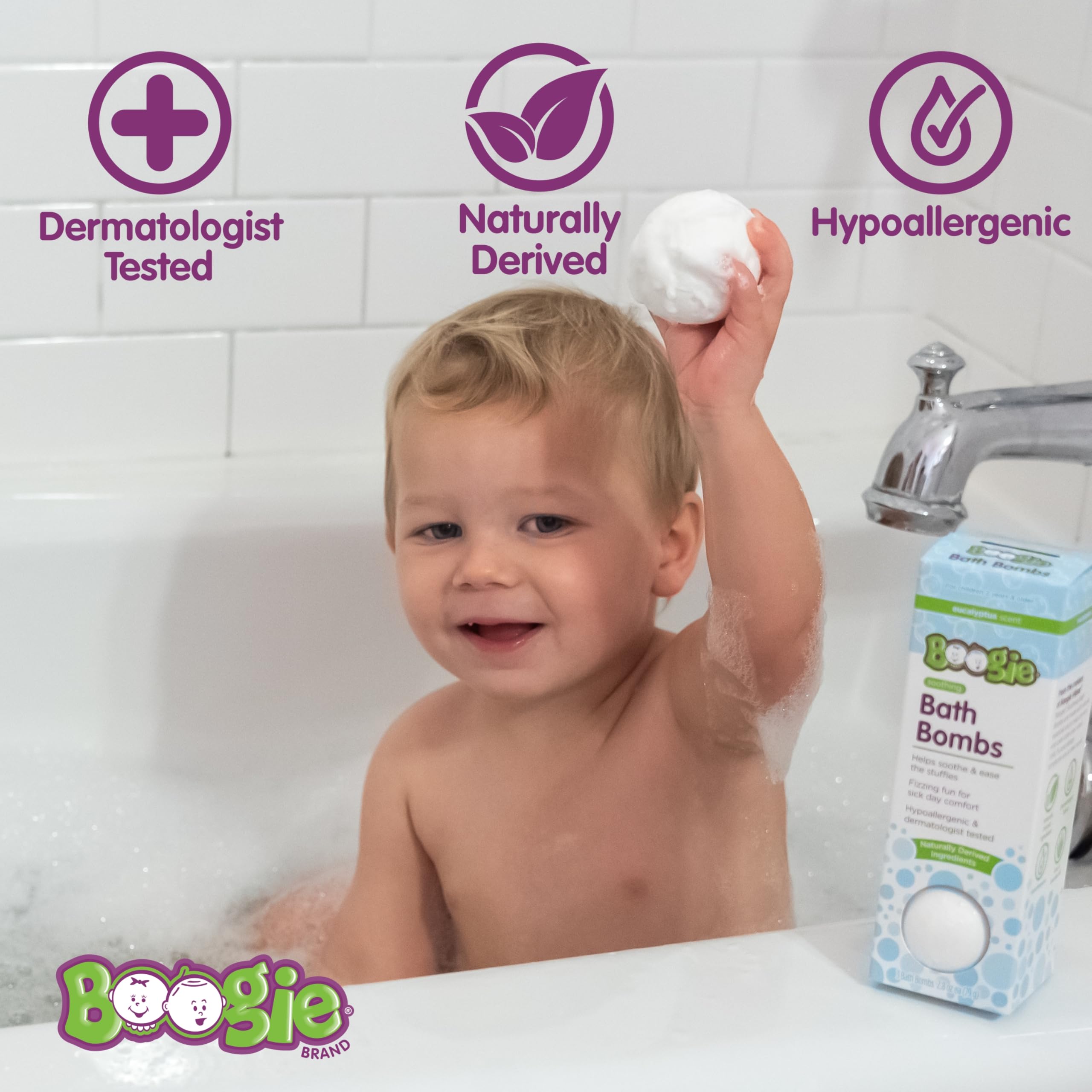 Boogie bomba de baño aloe hidrata la piel delicada durante el baño
