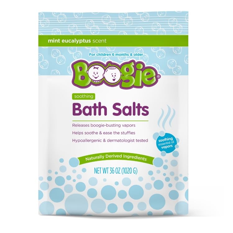 Boogie Kids Salts para baño con efervescencia suave para relajar al niño