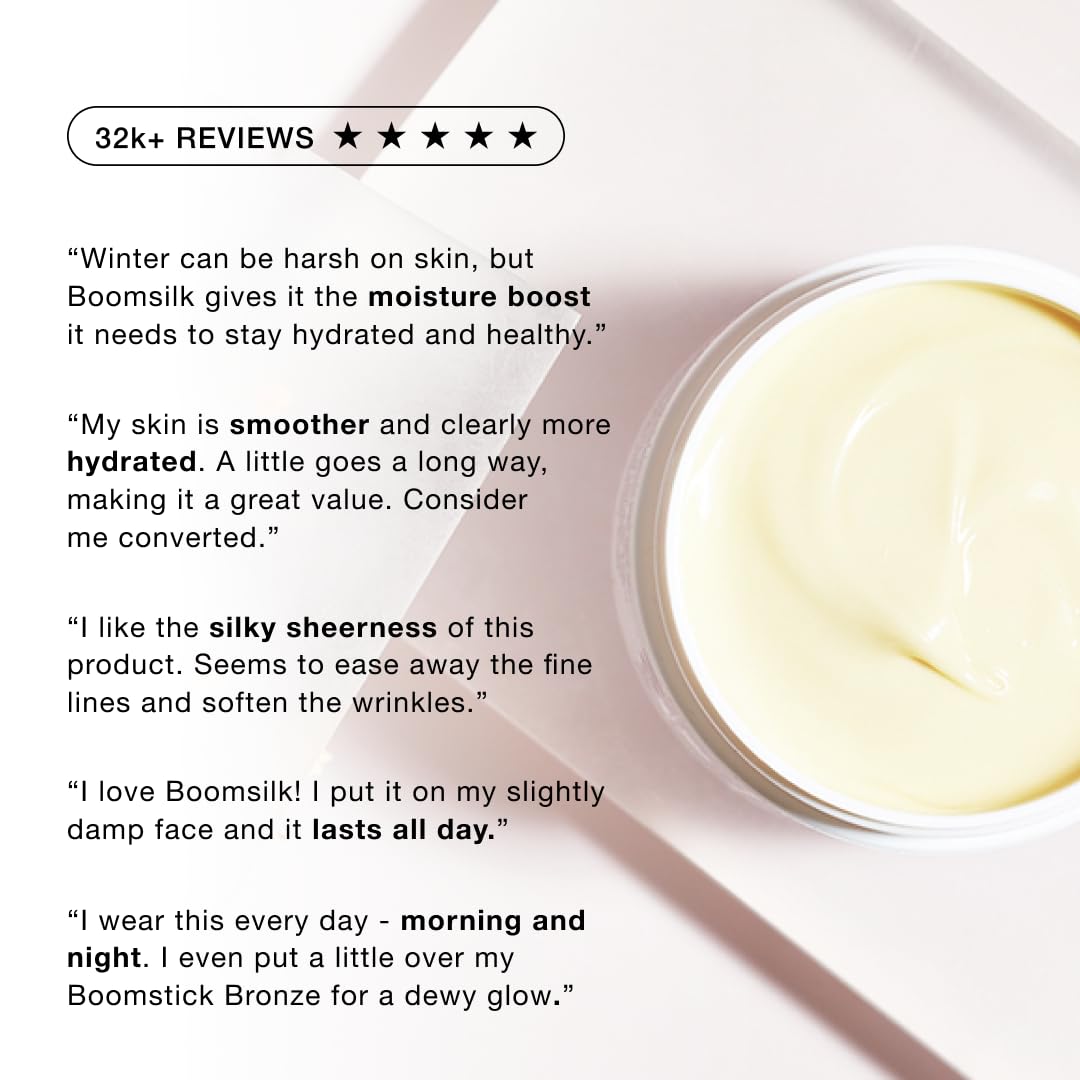 Boomsilk packaging label highlights paraben-free and fragrance-free formula.