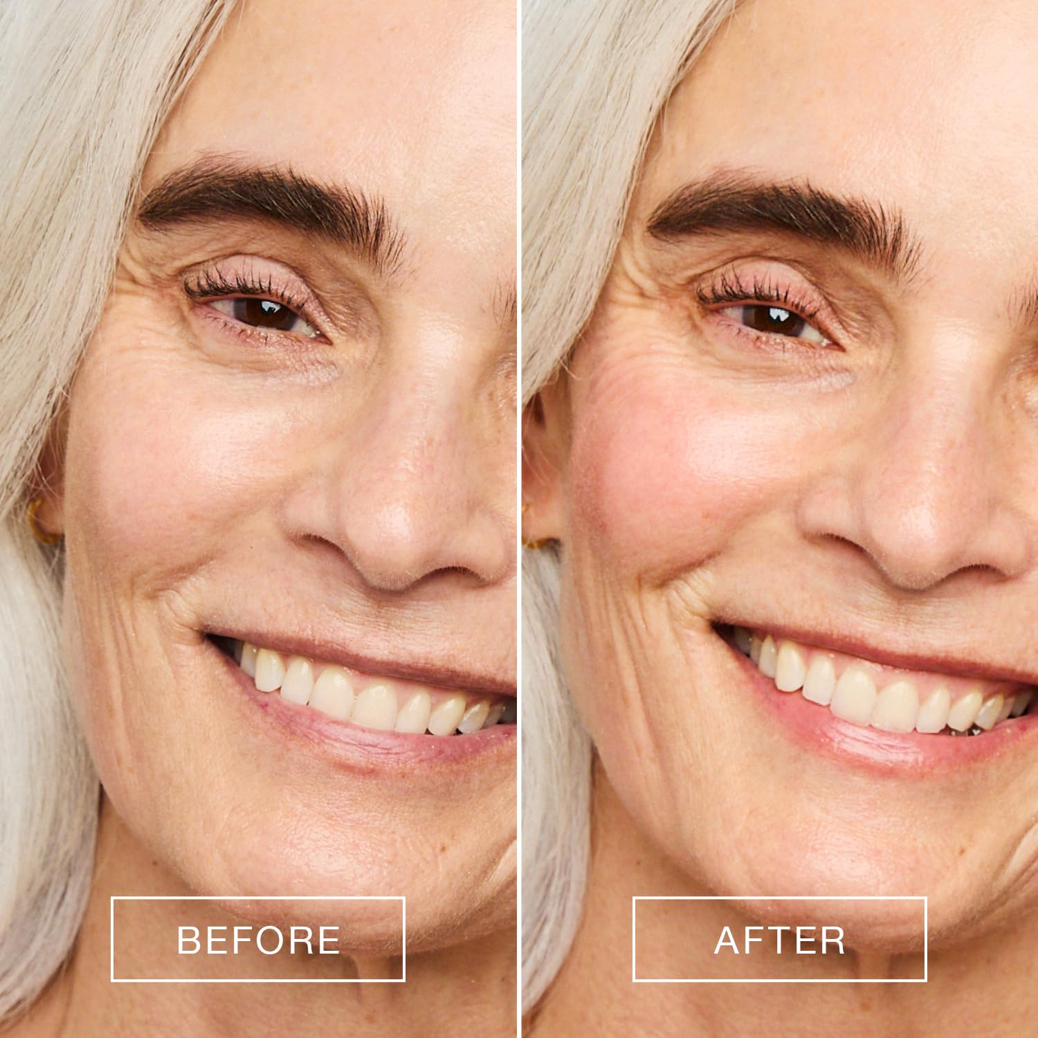 Boomstick Rose Nude applied on cheeks shows natural, blendable color.