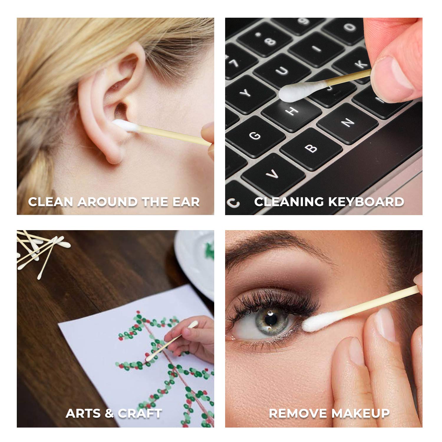 BOONBOO makeup removal swabs help gentle, accurate application and correction.