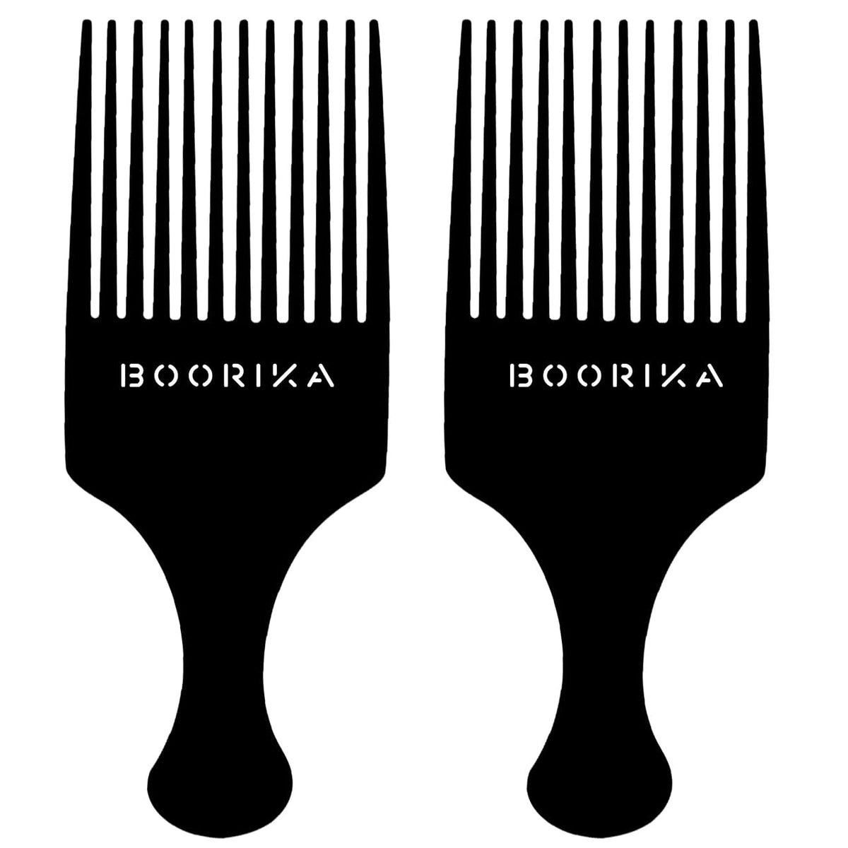 Boorika Afro hair pick with wide teeth detangles thick curls
