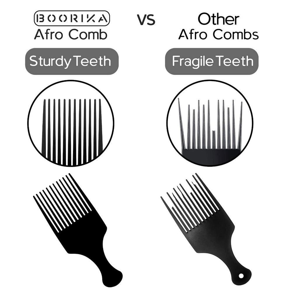 Boorika matte finish reduces snagging during detangling