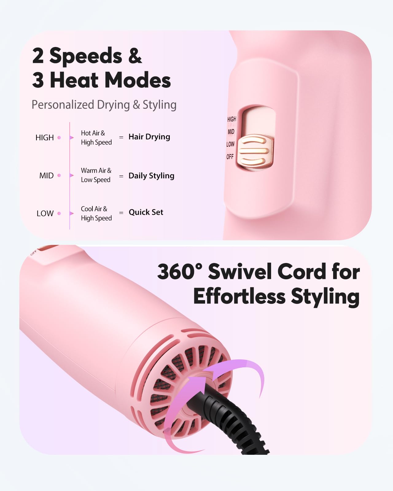 Bopcal travel-ready tool supports on-the-go hair routines.
