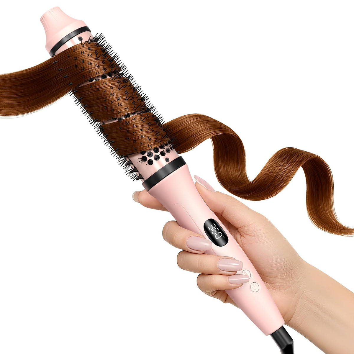 Bopcal dual voltage thermal brush for worldwide styling and easy travel.