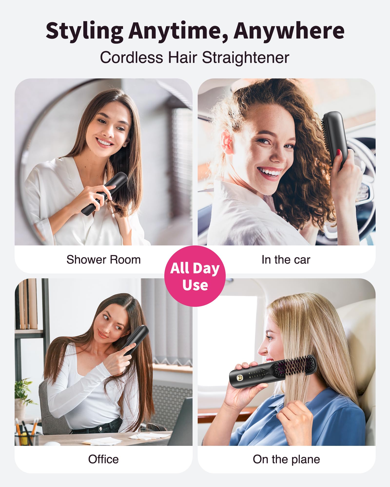 Bopcal fast-heat cordless brush ready in minutes for quick touch-ups