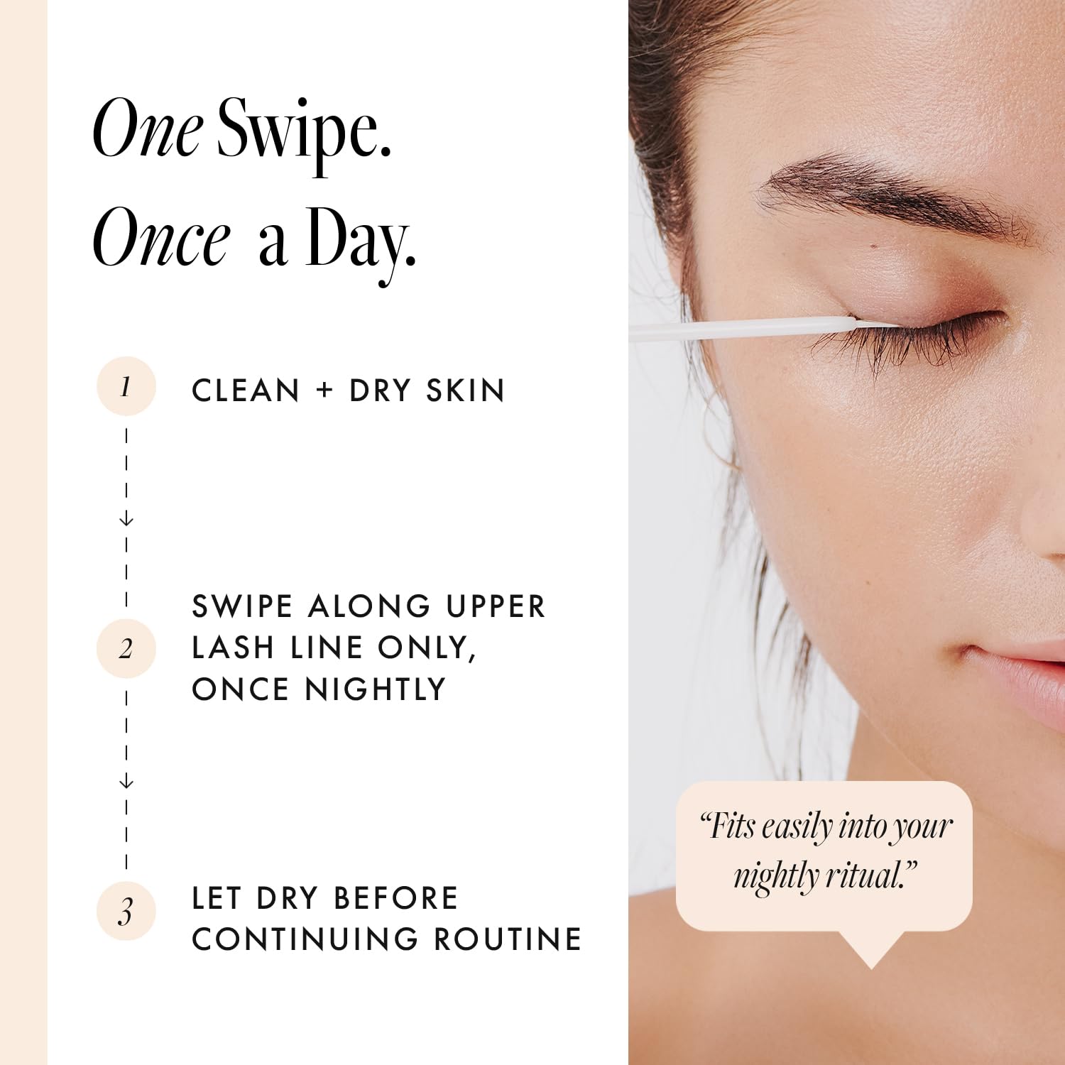 Borboleta Lash Serum ingredients including pumpkin seed and Swiss apple extracts.