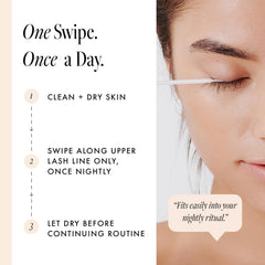 Borboleta Lash Serum ingredients including pumpkin seed and Swiss apple extracts.