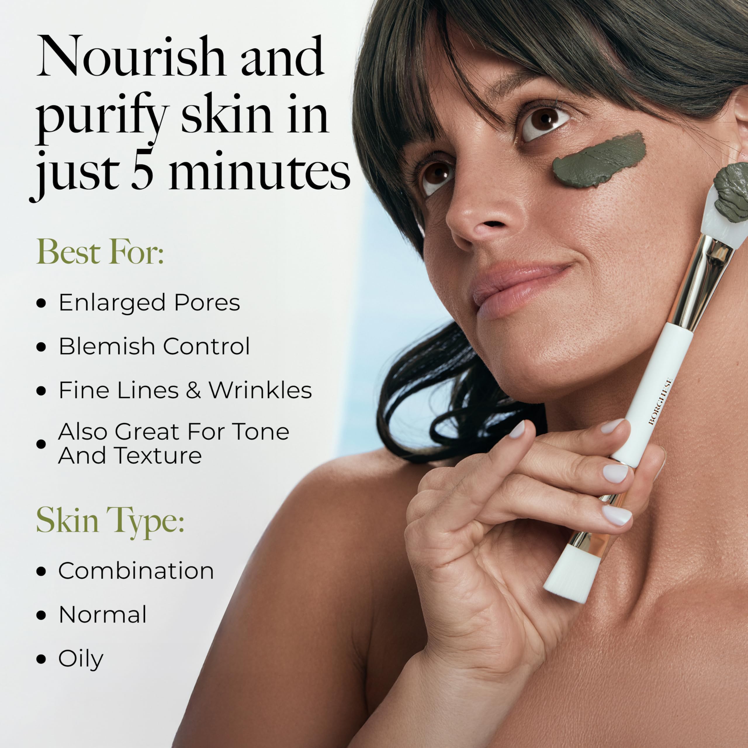 Borghese Fango Active Mud Mask clay color and calming appearance