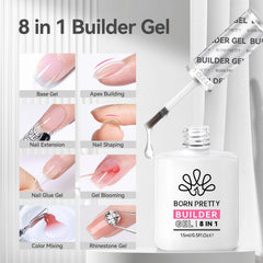 Born Pretty apex builder nail gel adds strength and natural structure.