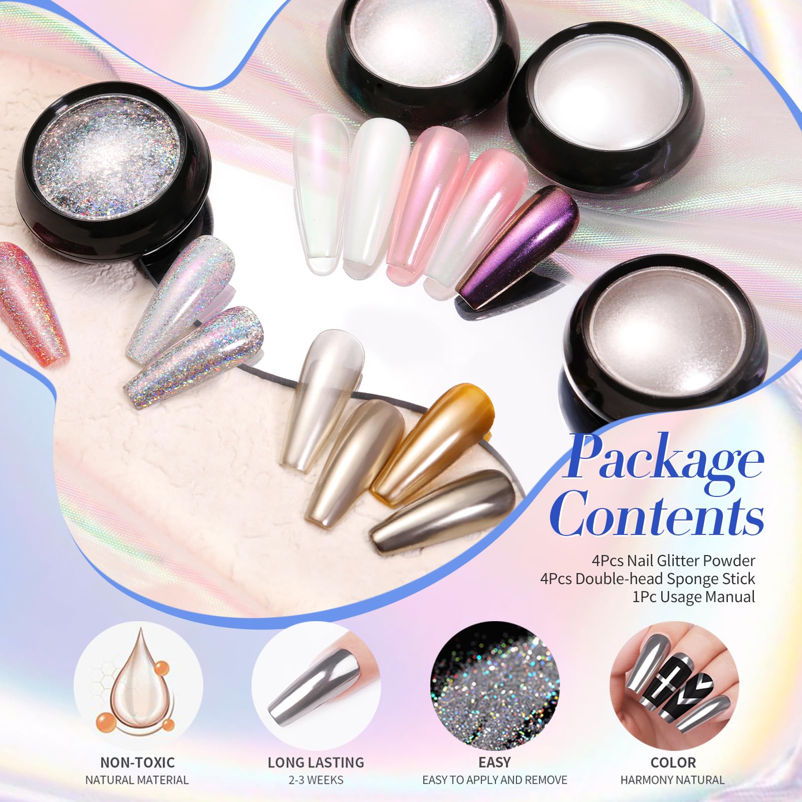 Born Pretty aplicación fácil del polvo de uñas para usuarios de todos los niveles.