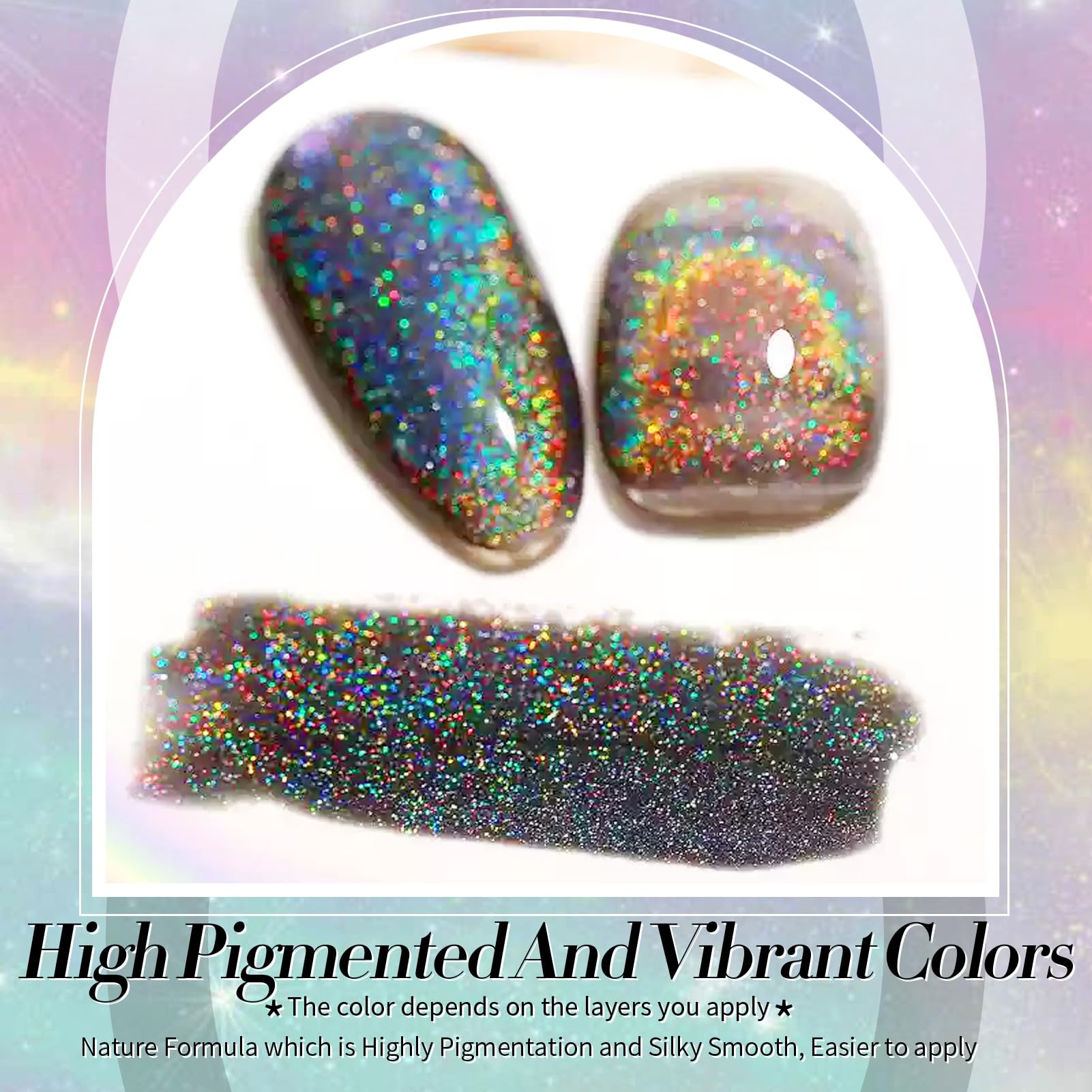 Born Pretty black glitter magnetic gel creates bold, shiny nails