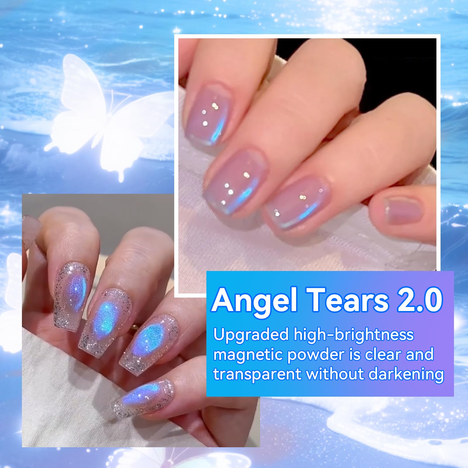 Blue Tears gel polish delivers silky, high-gloss nail finish.