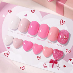 Born Pretty esmalte gel rosado nude crea acabado brillante para uñas natural.