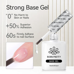 Born Pretty brillo ultra duradero con gel top coat para uñas resistentes.
