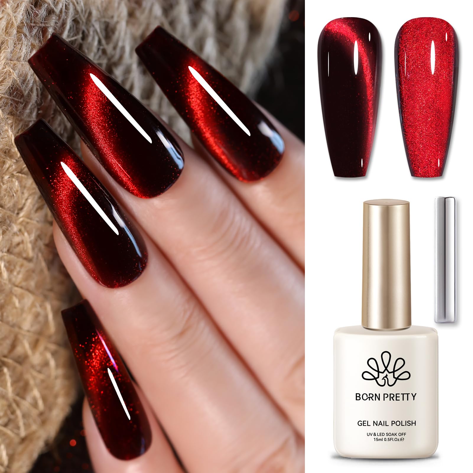 Born Pretty Cat Magnetic Eye Gel Nail Polish aplicación magnética para uñas con efecto dinámico