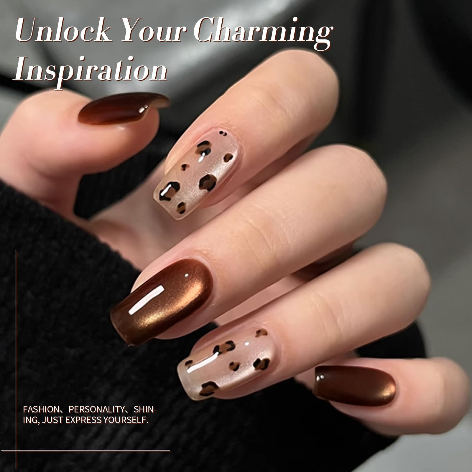 Born Pretty Cat Magnetic Eye Gel Nail Polish pink glow swatch demonstrating magnetic shimmer in light