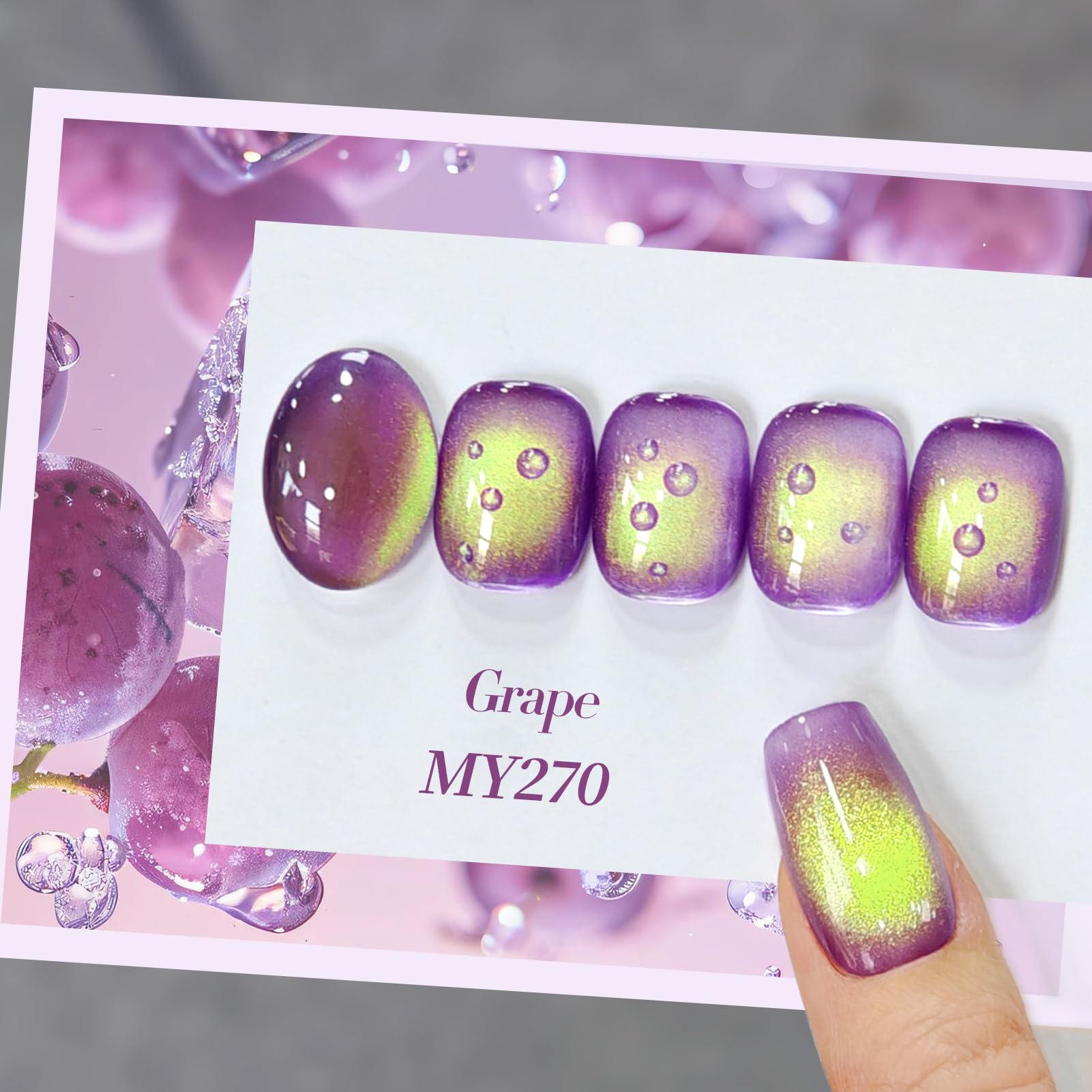 Born Pretty Cat Magnetic Eye Gel Nail Polish, patrón magnético que crea diseños llamativos.