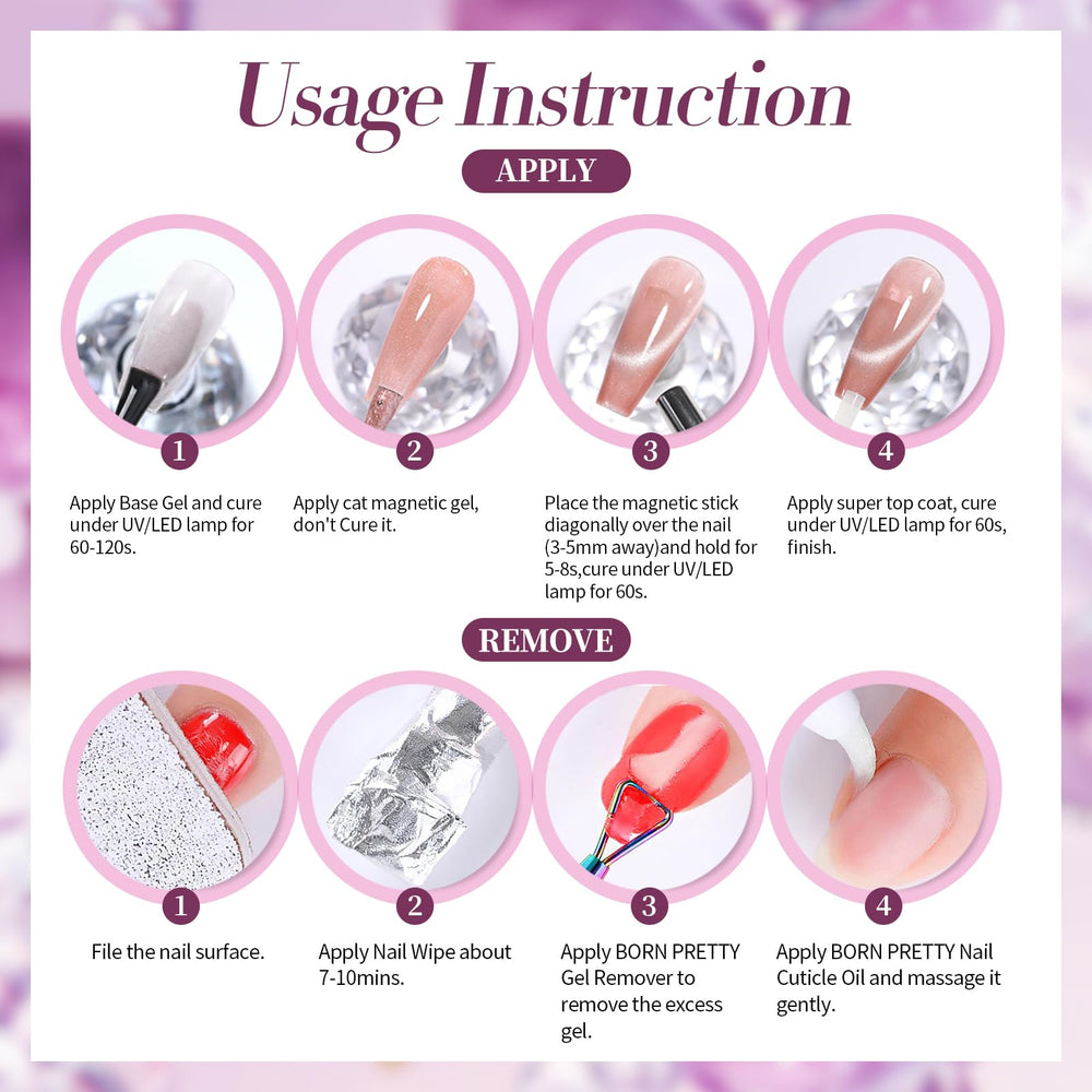 Born Pretty Cat Magnetic Eye Gel Nail Polish, ideal para crear arte de uñas en casa.