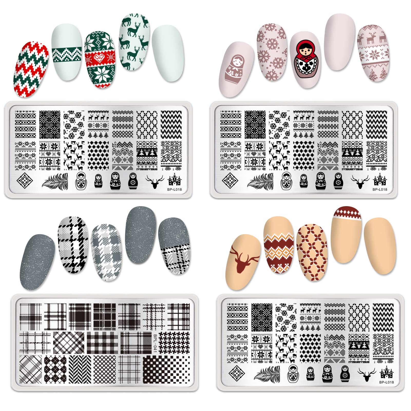 Born Pretty Christmas pattern plate for festive manicures.