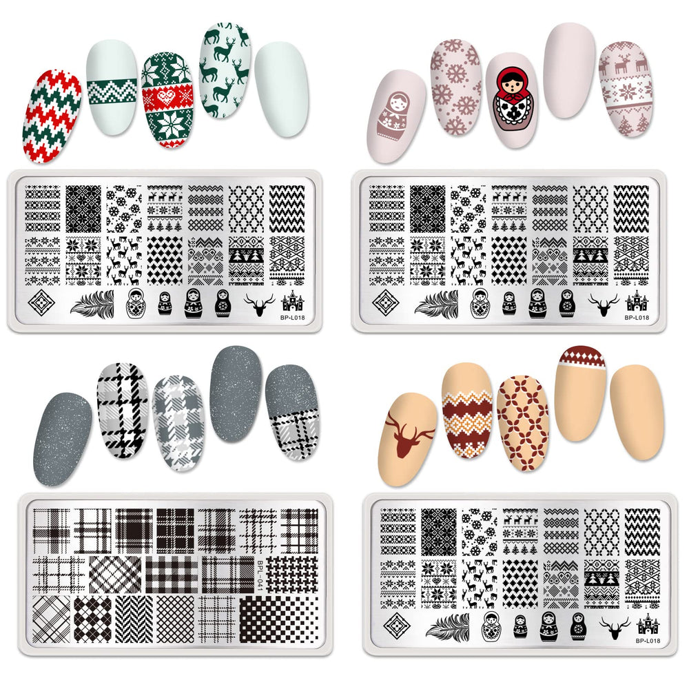 Born Pretty Christmas pattern plate for festive manicures.