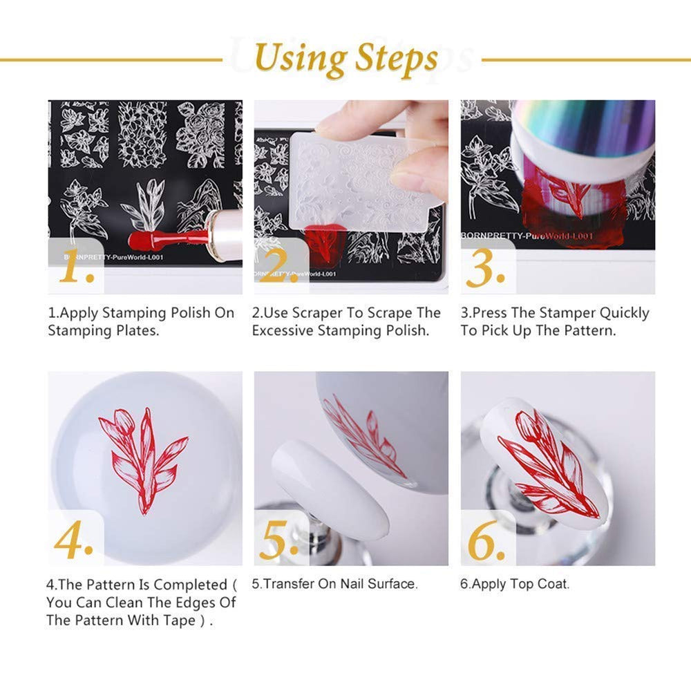 Born Pretty creative collection plate for diverse nail art.
