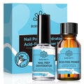 Born Pretty Nail Dehydrate & Primer Set – 15ml Dehydrator + Acid-Free Primer for Gel & Acrylic (0.5oz)