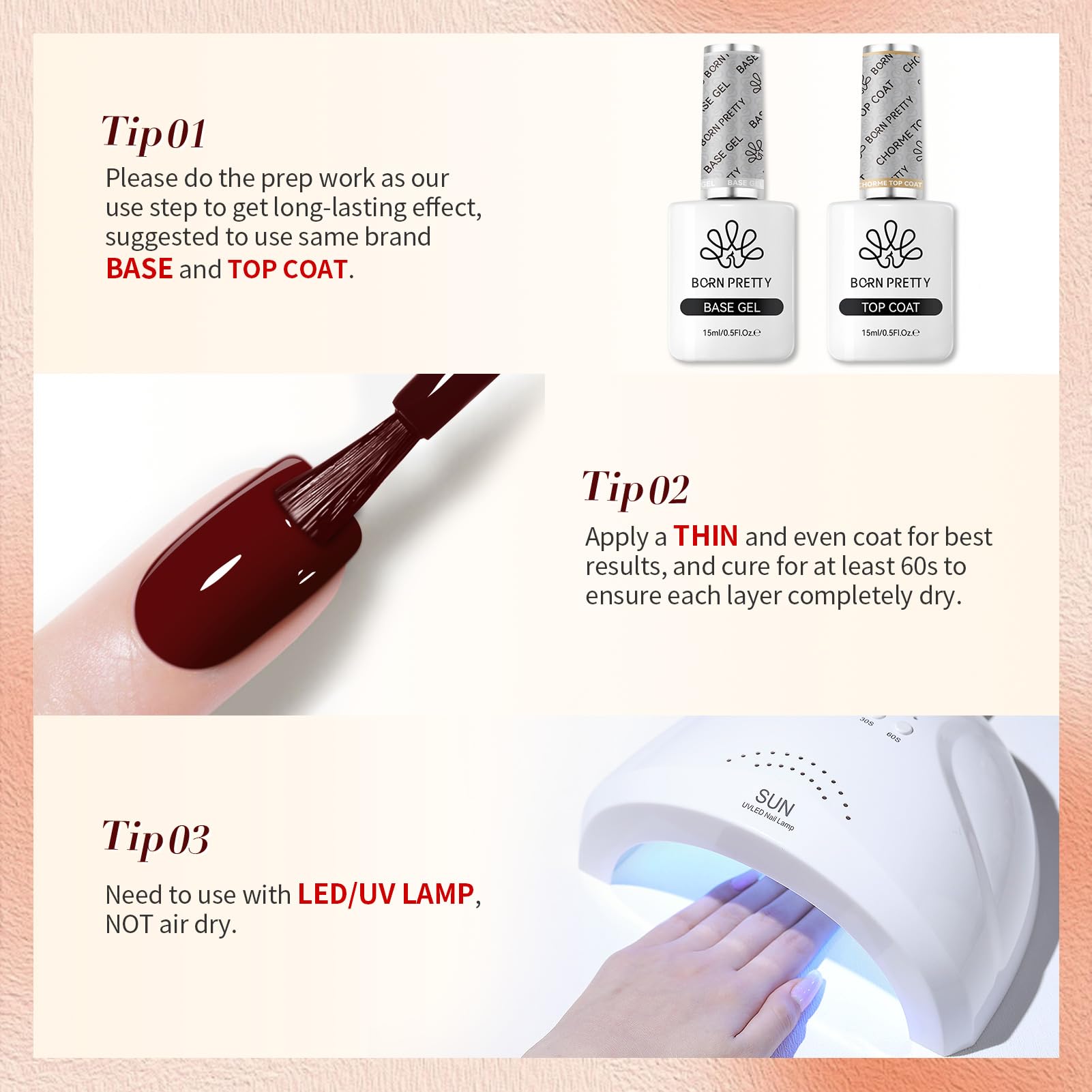 Diseño burgundy versátil para uñas elegantes.