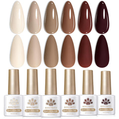 Born Pretty: Esmalte gel nude para piel morena, acabado natural, ideal para uso diario