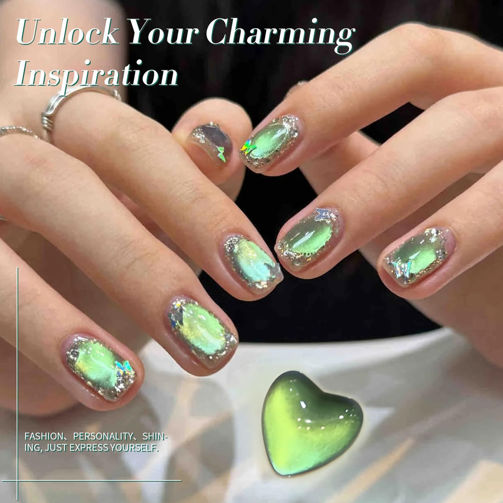 Born Pretty gel de alto brillo verde para uñas.