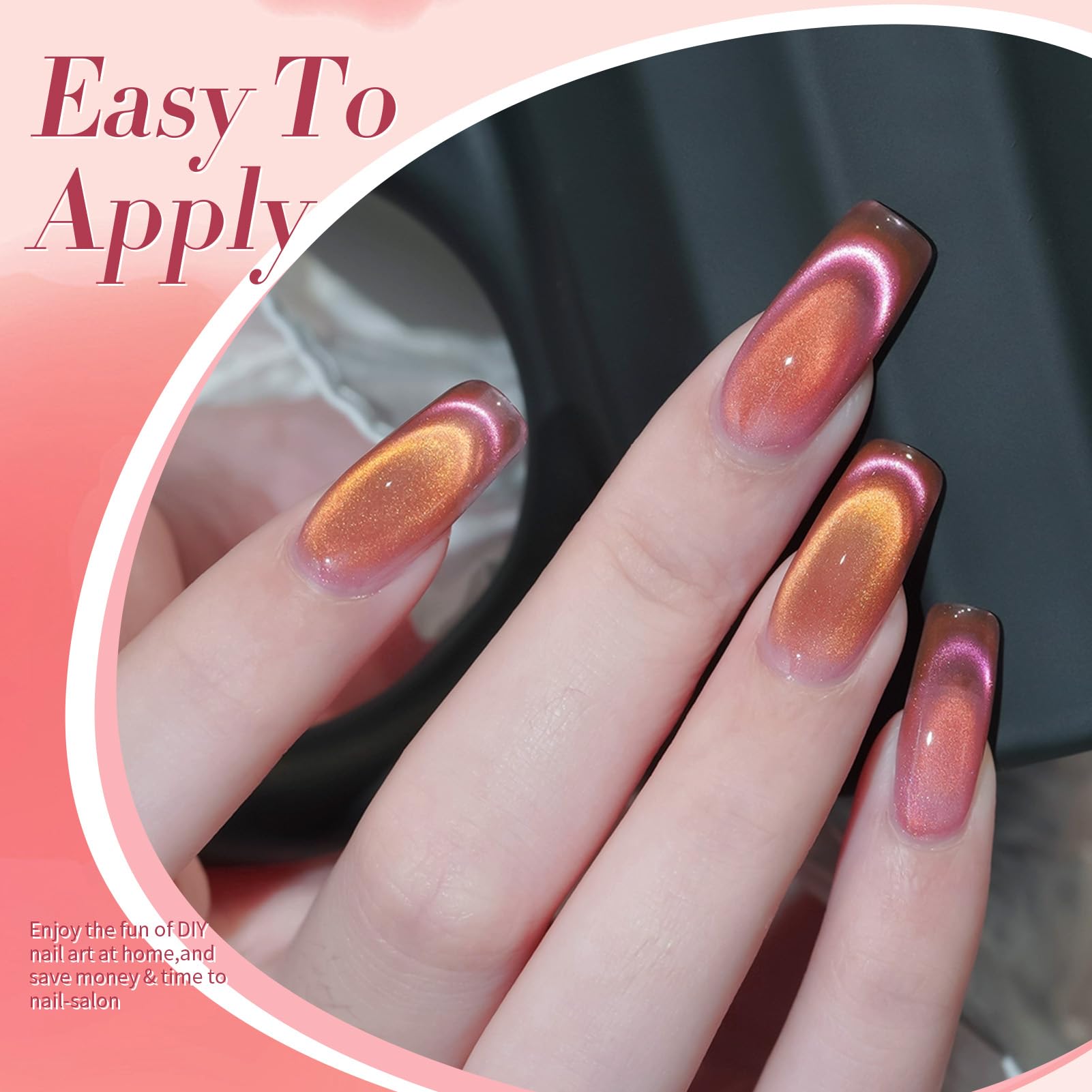 Born Pretty es esmalte gel con ojo de gato, acabado brillante.