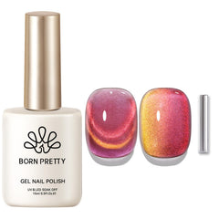 Born Pretty es esmalte gel ojo de gato arcoiris Aurora, efecto deslumbrante para uñas.