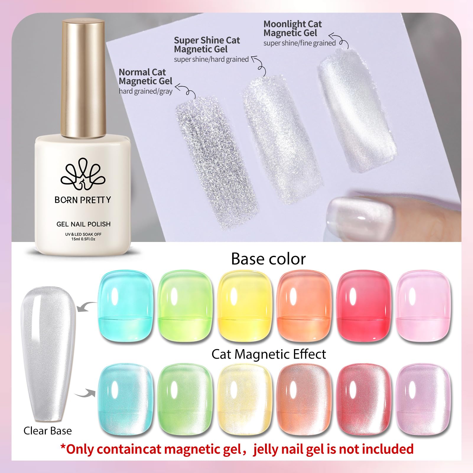 Born Pretty acabado holografico brillante para uñas llamativas