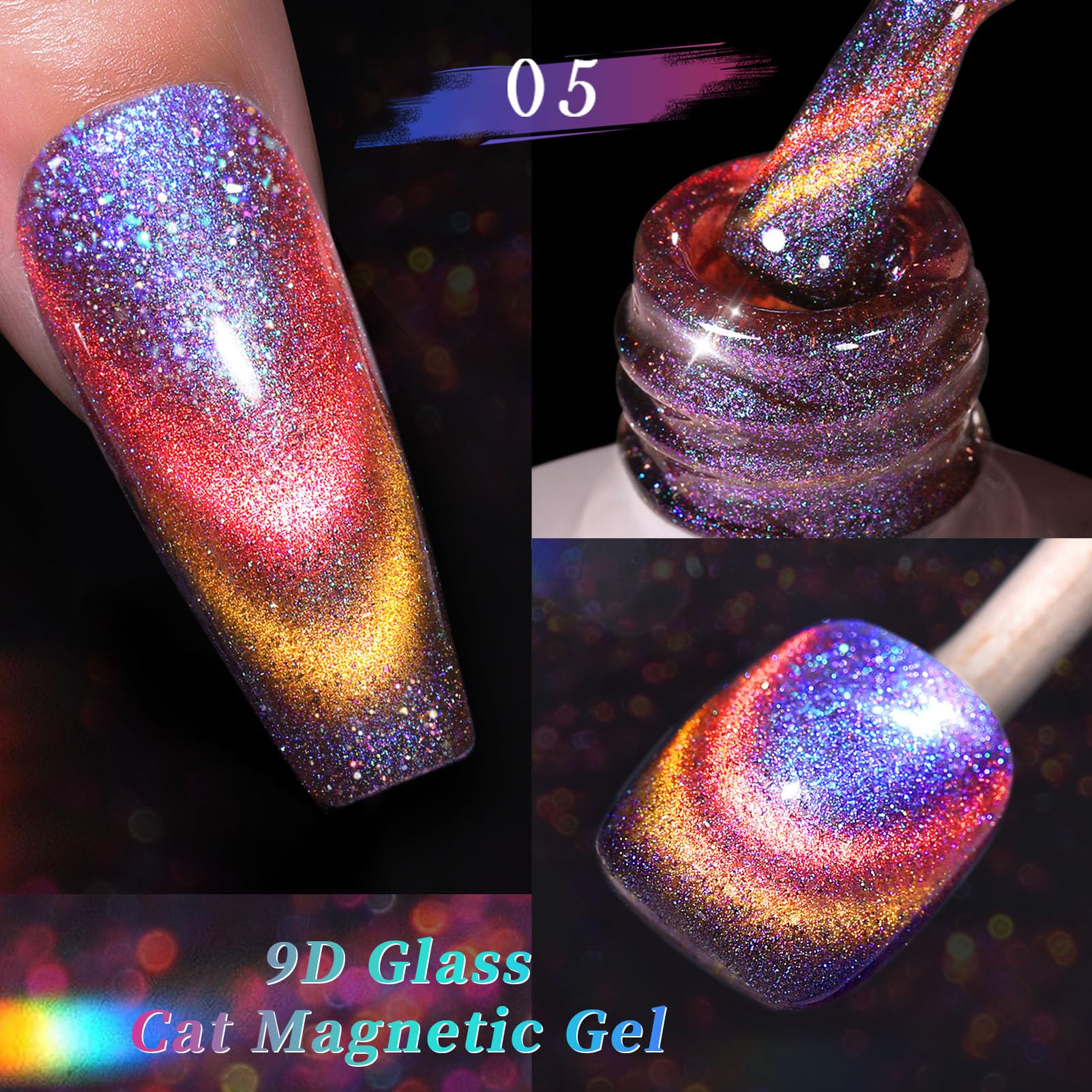 Born Pretty esmalte gel magnético gato, acabado brillante y duradero