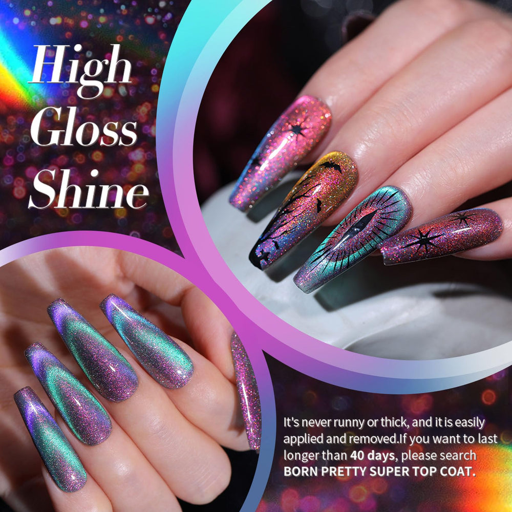 Born Pretty esmalte gel magnetico, duración larga y brillo estable