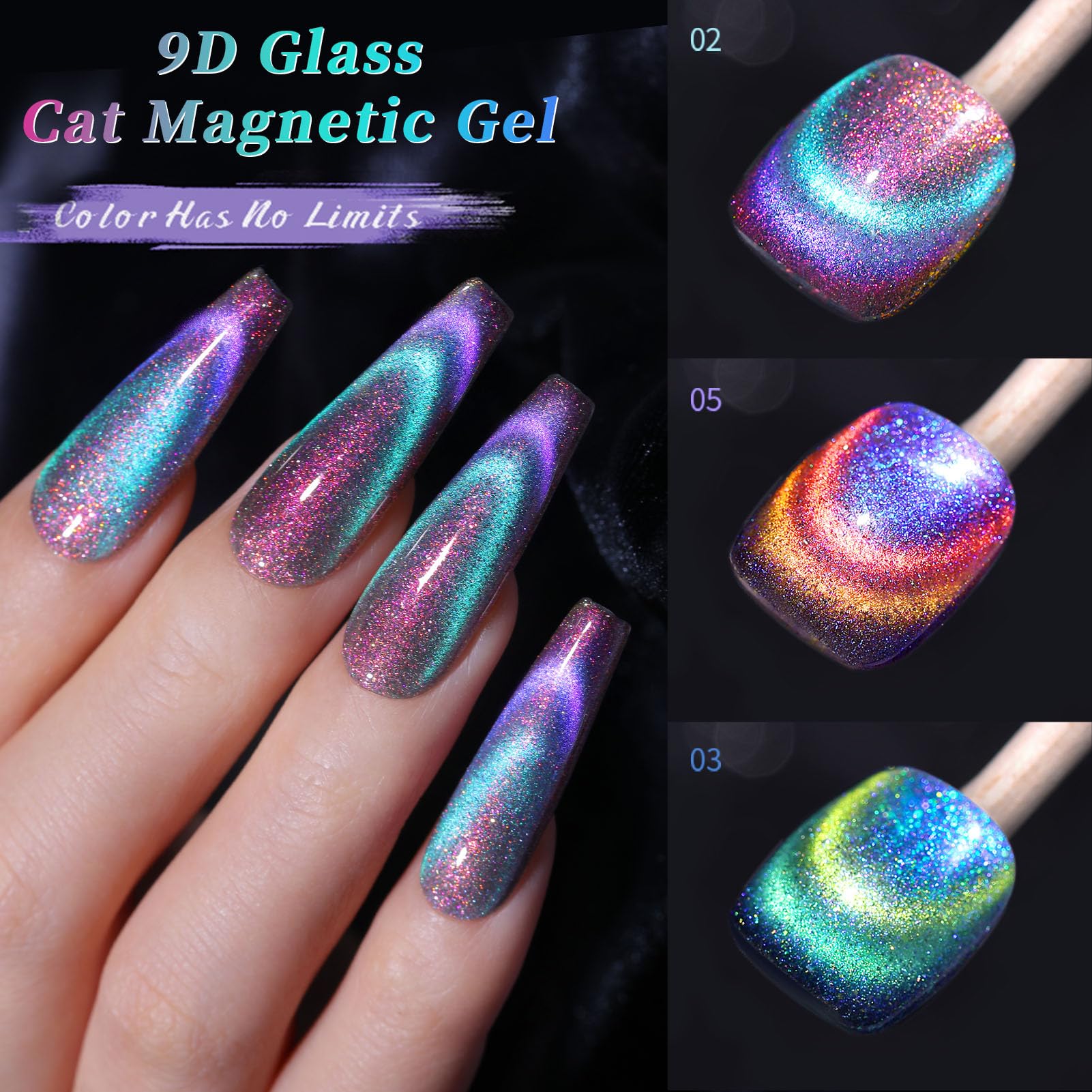 Born Pretty set de esmaltes gel magnéticos con magnetismo