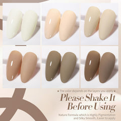 Born Pretty gel nude khaki suave, tono versátil para cualquier ocasión