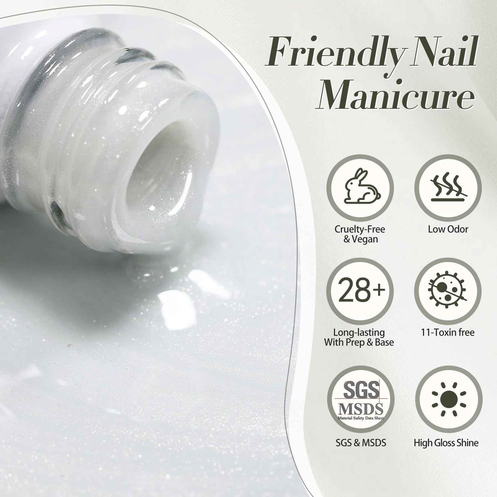 Born Pretty Esmalte ojo-de-gato acabado brillante para uñas